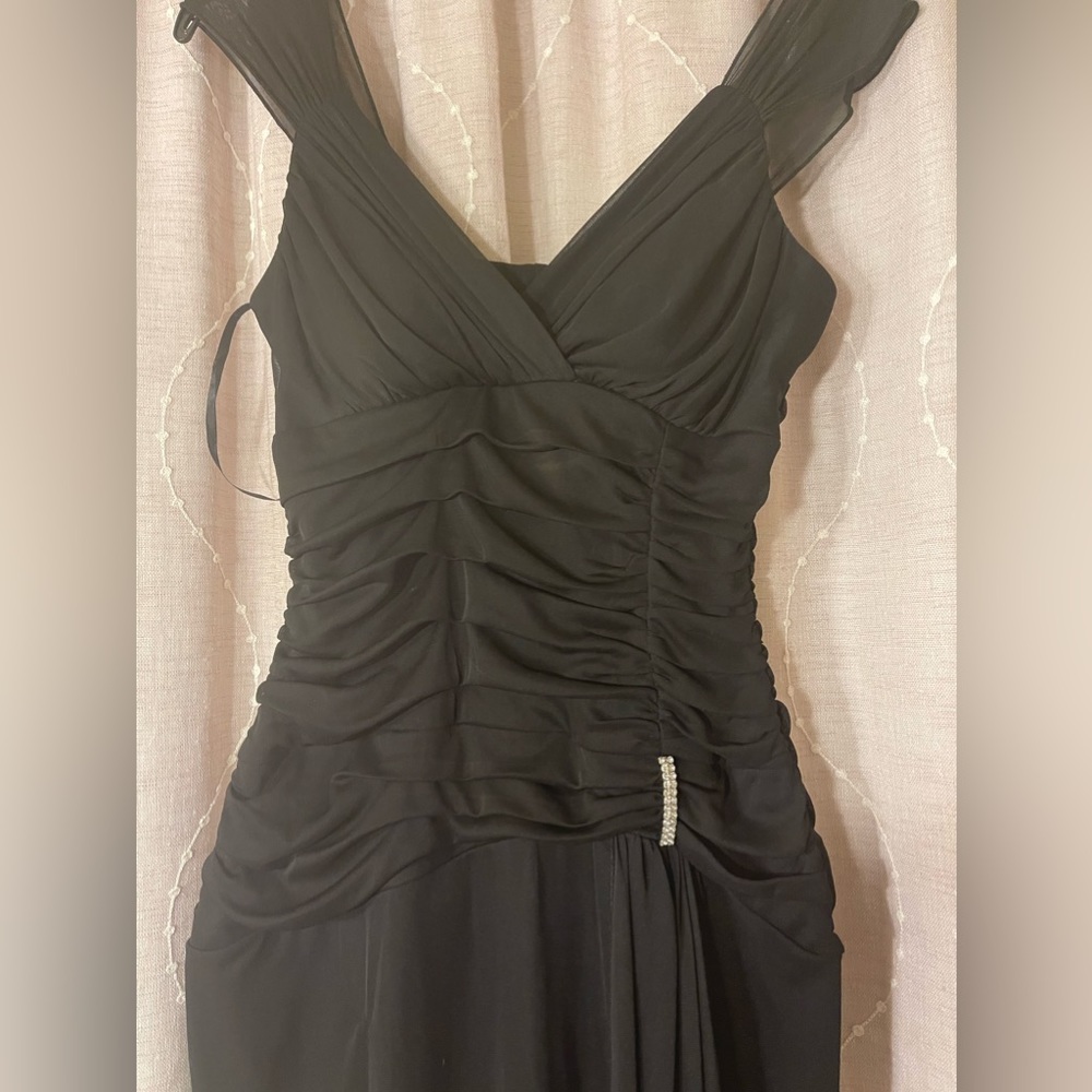 Beautiful black dress with silver designs